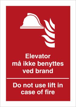 Elevator må ej benyttes