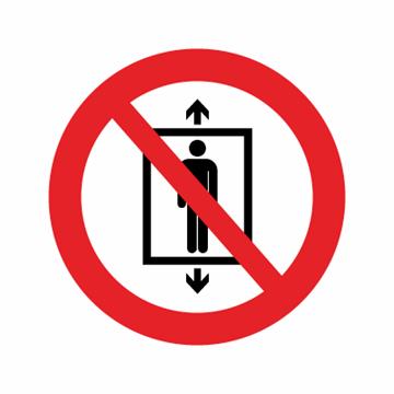 Brug af elevator forbudt